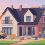 travaux de rénovation maison illustration chantier