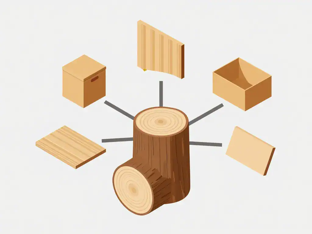Usages du peuplier en panneaux mobilier et industrie