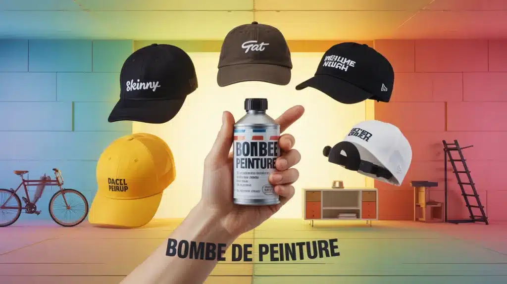 bombe de peinture main et caps