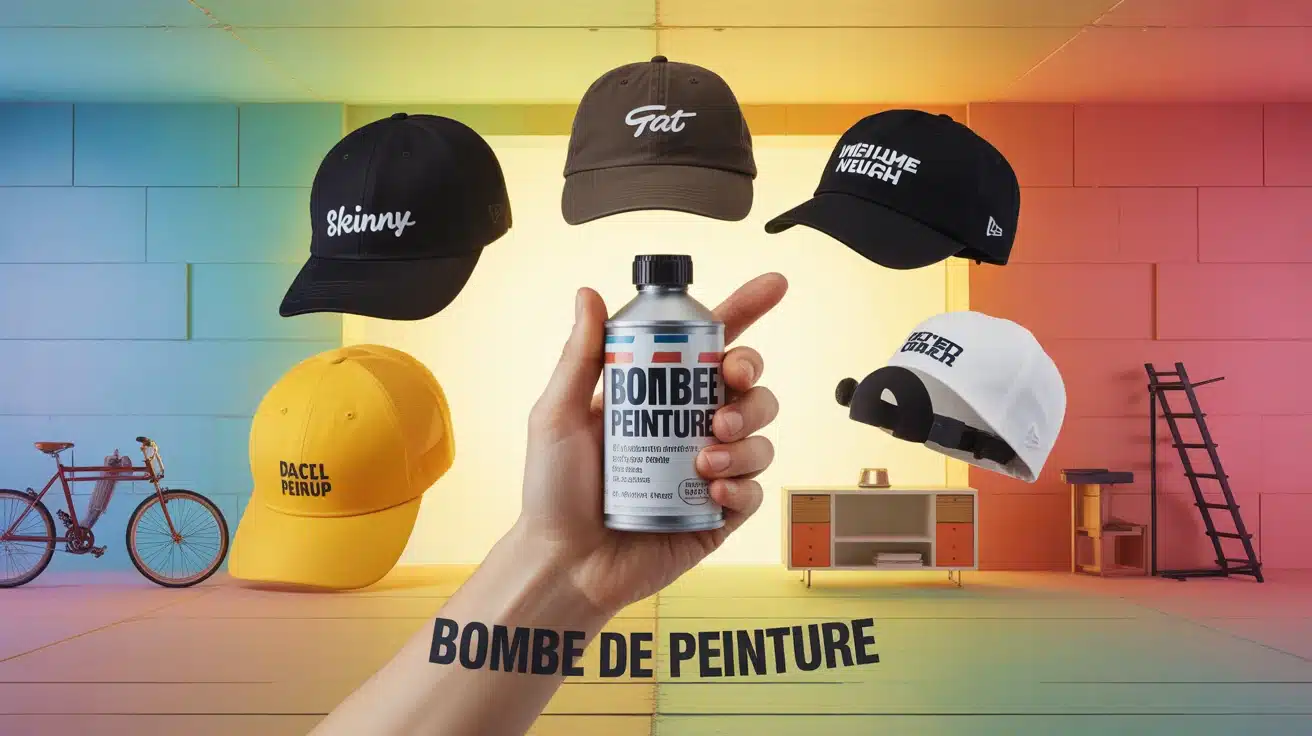 bombe de peinture main et caps
