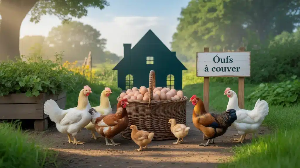 Coco Eco poules colorées œufs à couver jardin