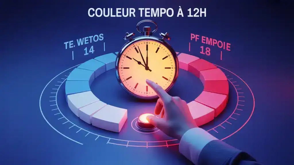 edf tempo couleur du jour et du lendemain des 12h horloge