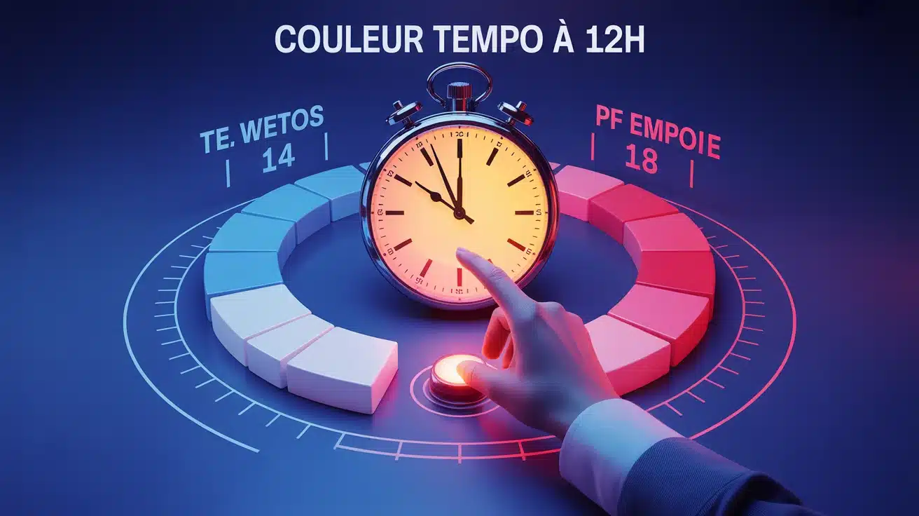 edf tempo couleur du jour et du lendemain des 12h horloge