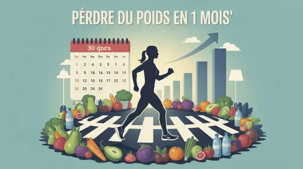 Perdre du poids en 1 mois, illustration nutrition et activité physique