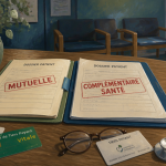 Difference mutuelle et complémentaire santé dossiers salle d'attente