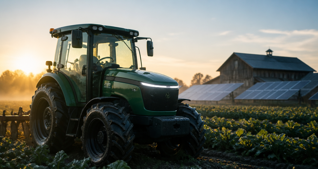 Tracteur électrique : puissance, autonomie et rentabilité pour l&rsquo;exploitation moderne