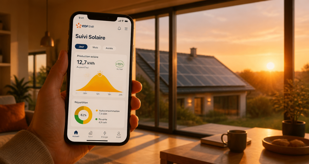 Application EDF ENR : piloter sa production solaire et optimiser son autoconsommation en temps réel