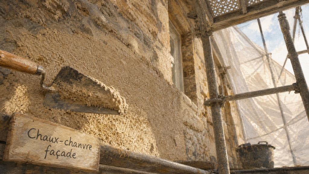 Enduit chaux-chanvre extérieur : performance thermique et protection du bâti ancien