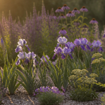Que mettre au pied des iris, exemples de plantes et paillis minéral