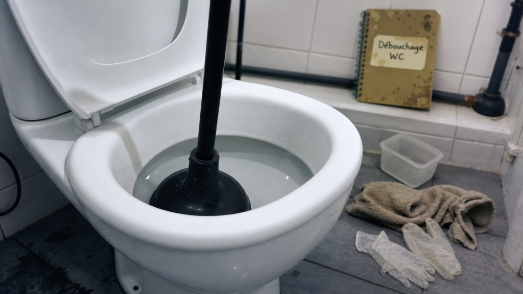 WC bouché : la bonne méthode selon que l’eau stagne, remonte ou s’écoule lentement