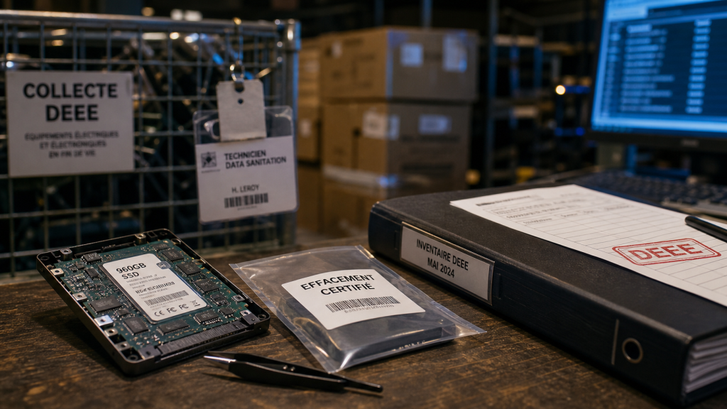Recycler un parc informatique d’entreprise : données détruites, DEEE tracés et matériel valorisé