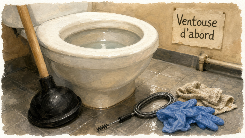 WC bouchés : l’ordre des gestes qui évite le débordement