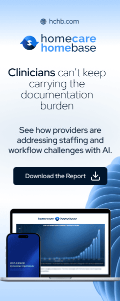 Clinicians struggle with documentation burden in homecare settings.