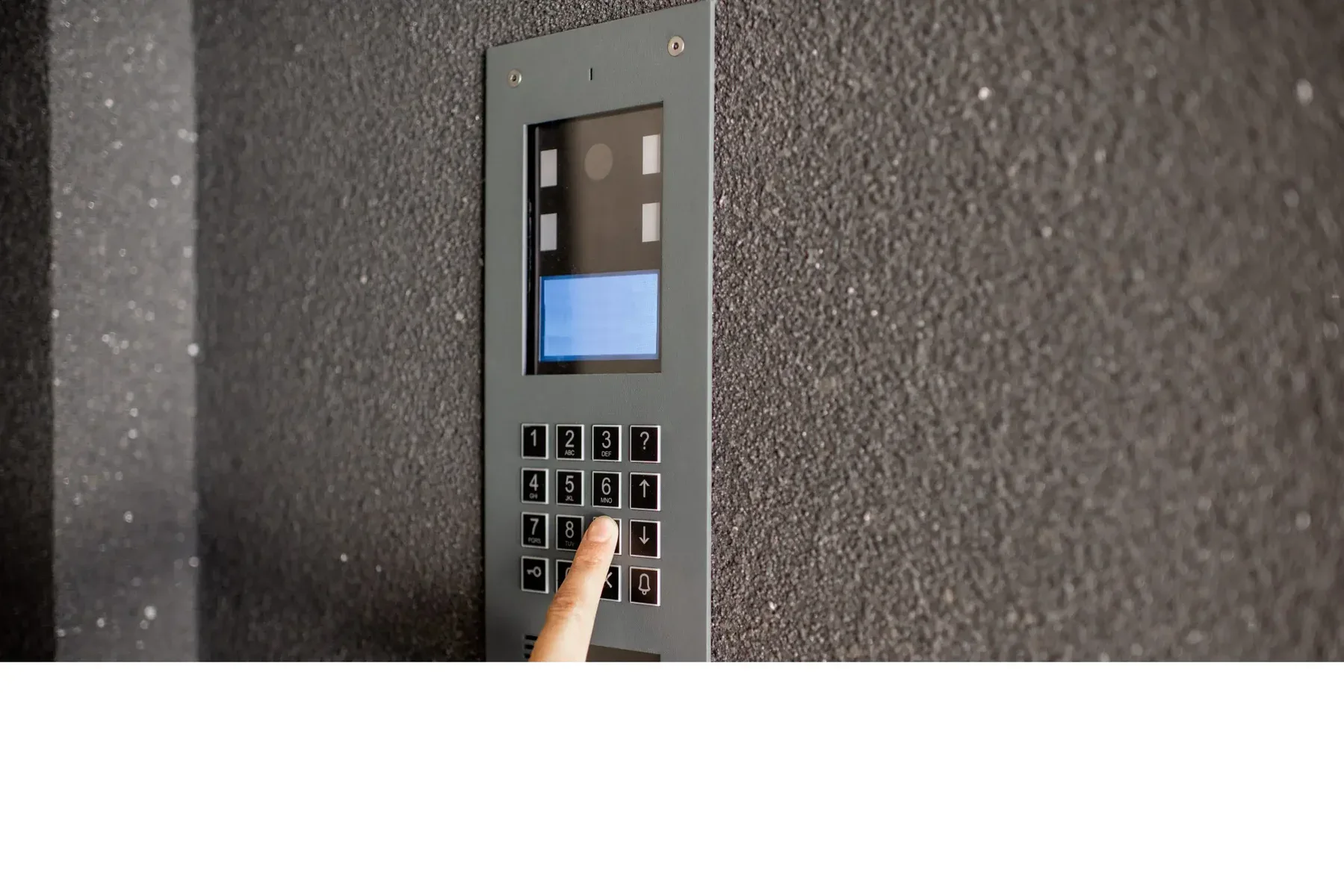 entering code on the intercom