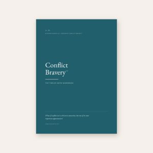 The cover of Conflict Bravery, The Twelve-Week Workbook by Altagracia Montilla