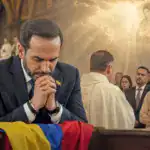 Juez ordena a De la Espriella disculpas por acto religioso en posesión Un juez ordenó a De la Espriella disculparse en TV por vulnerar la neutralidad religiosa en su posesión: Virgen de Fátima, invocación y alabanza y tres credos en el acto oficial. Análisis completo.