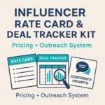 Influencer Rate Card Tracker Kit