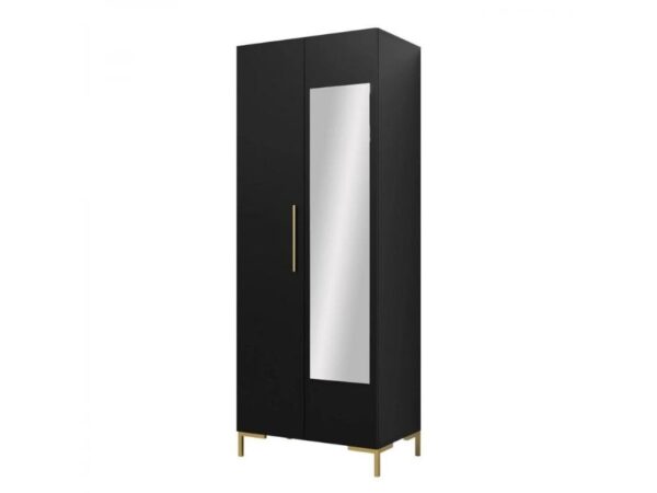 Roupeiro c/espelho DILION - Preto, 74x196cm