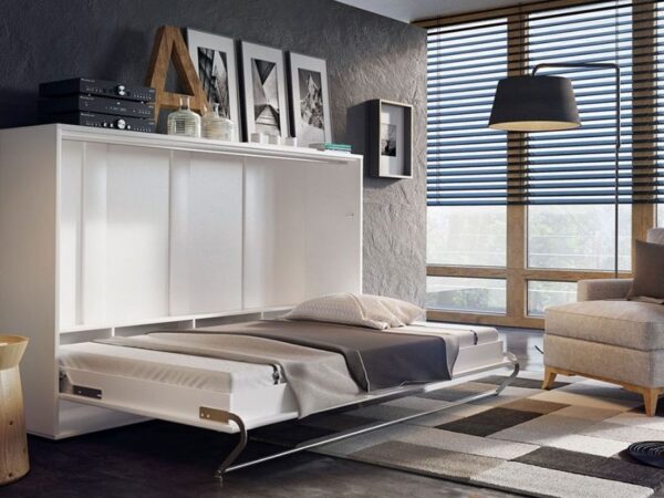 Cama horizontal TANDOM - Branco Brilhante
