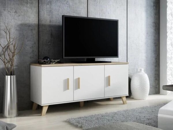 Móvel TV JACKIE 150cm 3D - branco/ wotan