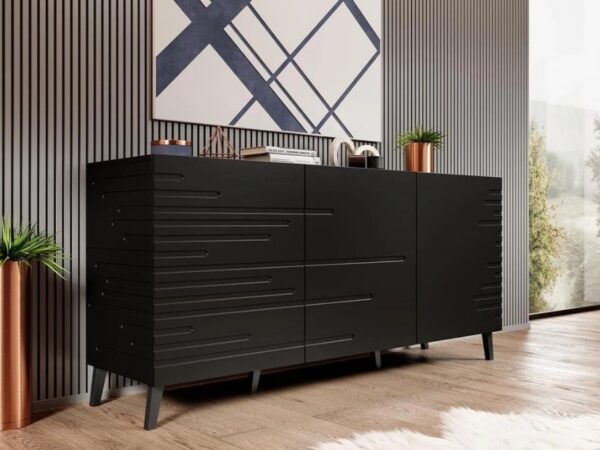 Aparador JAMES - Preto 155cm