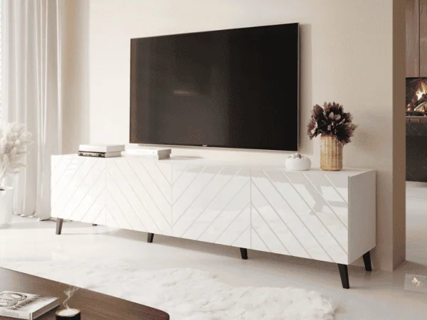 Móvel TV Ascra 200cm - Branco