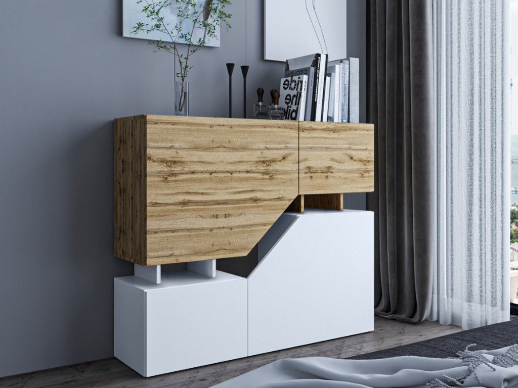 Aparador ATENAS - Branco, 120cm - Image 2