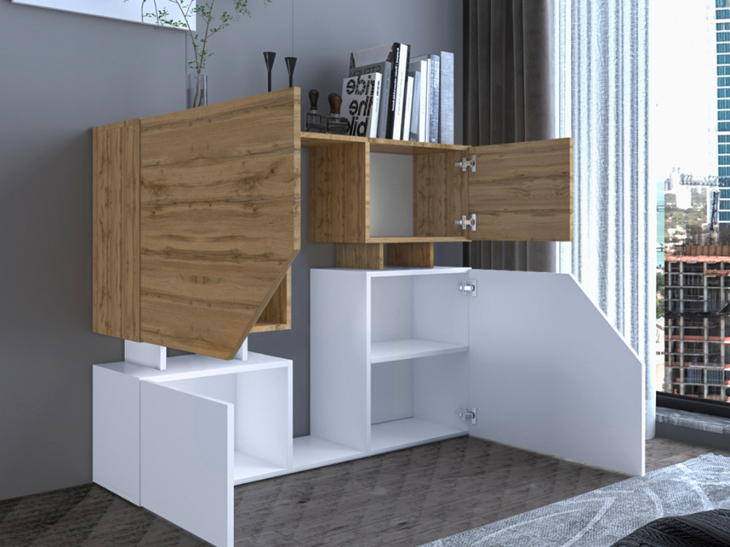 Aparador ATENAS - Branco, 120cm - Image 3