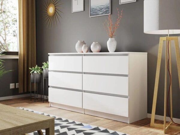 Cómoda MALAWI M6 - Branco, 140cm