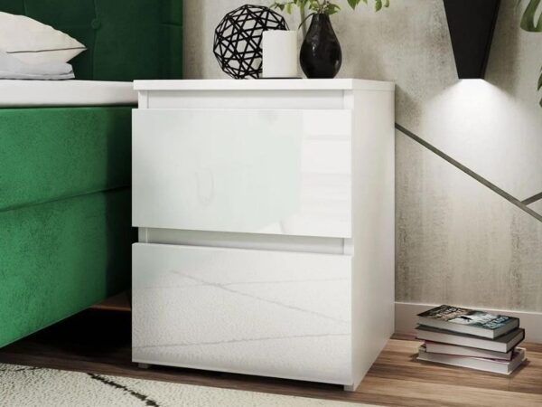 Mesa de Cabeceira MALAWI M2 - branco brilhante