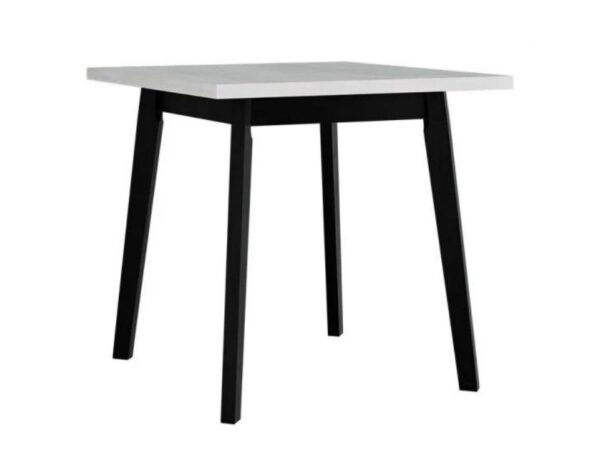 Mesa de jantar CHRIS 1 - branco/preto, extensível 80 a 110cm