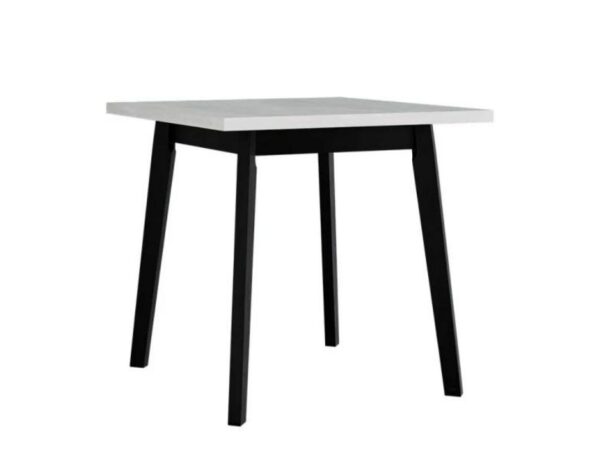 Mesa quadrada CHRIS 2 - branco/preto, 80x80cm