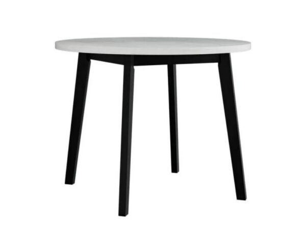 Mesa redonda CHRIS 3 - branco/preto, 100cm