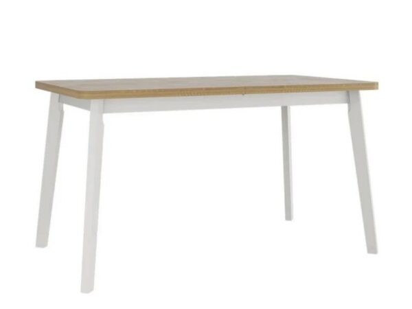 Mesa de jantar CHRIS 6 - sonoma/branco, extensível 140 a 180cm