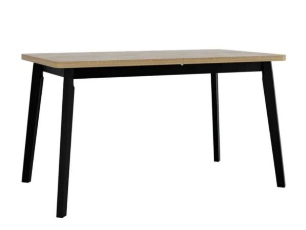 Mesa de jantar CHRIS 6 - sonoma/preto, extensível 140 a 180cm