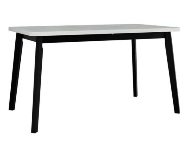 Mesa de jantar CHRIS 7 - branco/preto, extensível 140 a 180cm