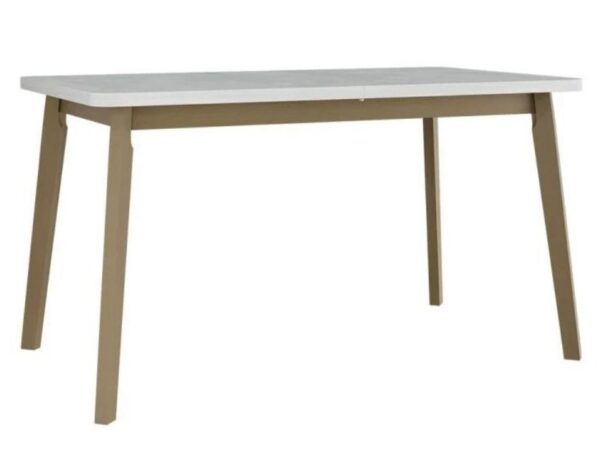 Mesa de jantar CHRIS 7 - branco/sonoma, extensível 140 a 180xm