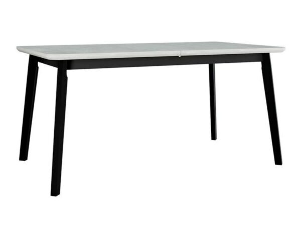 Mesa de jantar CHRIS 8 - branco/preto, extensível 160 a 200cm