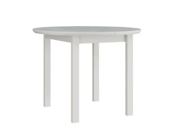 Mesa redonda POLO 1 - branco, extensível 100 a 130cm