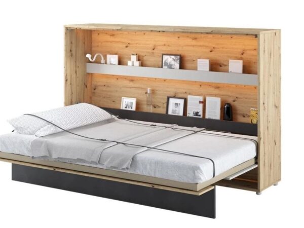 Cama horizontal QUEEN - Carvalho Artesanal, 120x200cm
