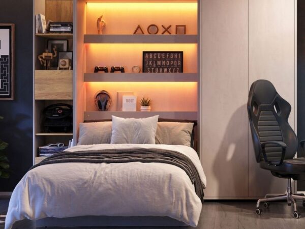 Cama vertical QUEEN I - Cinzento