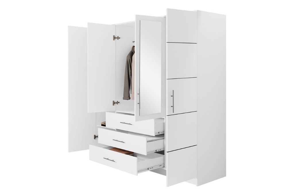 Roupeiro c/espelho CALI II - Carvalho Sonoma, 196x245cm - Image 5
