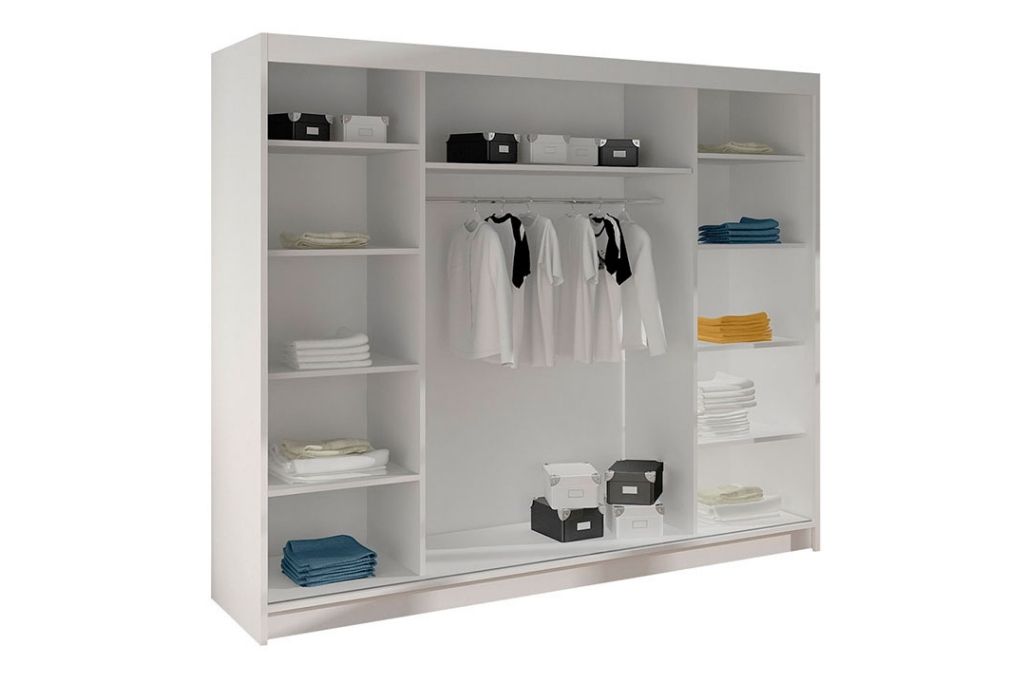 Roupeiro c/espelho GENEBRA III - Carvalho Sonoma, 200x215cm - Image 4