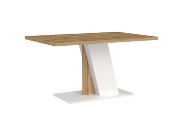 Mesa de jantar PIREU - Branco/Wotan, 138x90cm