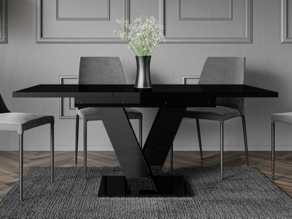 Mesa extensível VISA (120-160cm) - preto