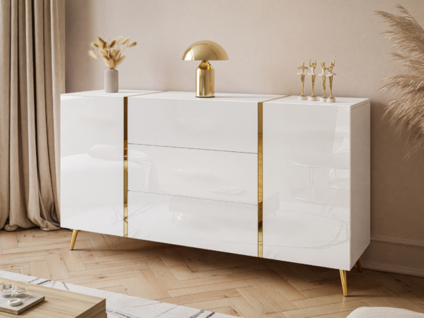 Aparador BRONX - Branco, 158cm