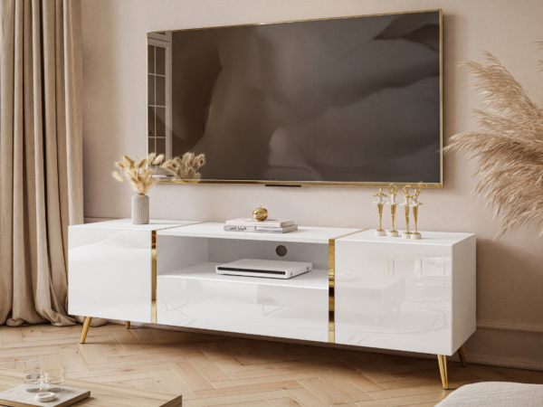 Móvel TV BRONX - Branco, 158cm