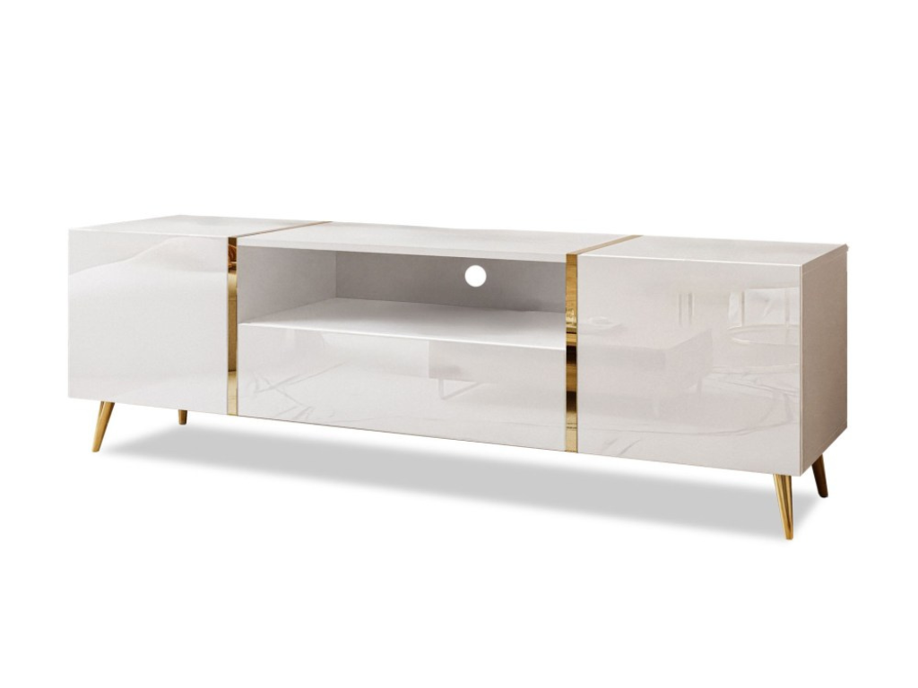 Móvel TV BRONX - Branco, 158cm - Image 2