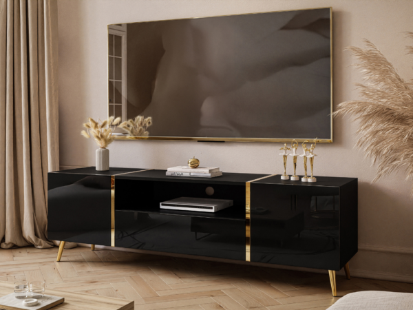 Móvel TV BRONX - Preto, 158cm