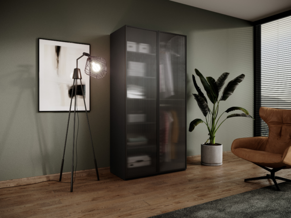 Roupeiro LOFT 02 - Preto 101x200cm